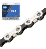 Cadena Kmc X11 1/2 X 11/128 X 118. 11 Vels. Taiwan Negro Y Plata - Imagen 4