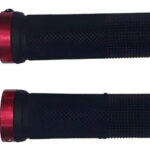 Par De Puños P/bicicleta Silicona Rojo C/bloqueo - Bag00