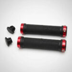 Par De Puños P/bicicleta Silicona Rojo C/bloqueo - Bag00
