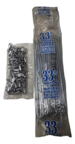 Rayos Marca 33, 145 X 2 Mm, Por Gruesa (144uds) P/ Bici.