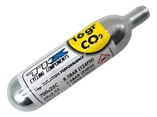 D_611777-MLU81464621143_122024-O.jpg Cartucho De Co2 16grs P/inflador Bicicleta. Bt-16-4 - Imagen 1