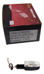 Jgo De 4 Señaleros Moto Titan/gs2 Negro C/plast Transp. T549 - Imagen 2