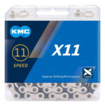 Cadena Kmc X11 1/2 X 11/128 X 118. 11 Vels. Taiwan Negro Y Plata - Imagen 3