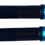 Par De Puños P/bicicleta Silicona Azul C/bloqueo Bag00