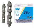 Cadena Kmc Z8.3 Bicicleta 8 Velocidades 116 Links Con Conector Missinglink Gris - Imagen 3