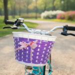 Canasto Plástico Violeta Bicicleta Rodado 12-16 C/precintos - Imagen 2