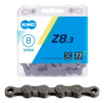 Cadena Kmc Z8.3 Bicicleta 8 Velocidades 116 Links Con Conector Missinglink Gris - Imagen 9