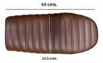 Asiento Biplaza Moto Café Racer Marrón Ancho Gtm00902 - Imagen 2