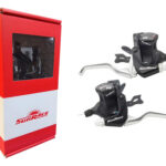 Par De Shifter Sunrace M406 3x8 Velocidades, Con Levas. Bici