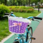 Canasto Plástico Violeta Bicicleta Rodado 12-16 C/precintos