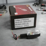 Jgo De 4 Señaleros Moto Titan/gs2 Negro C/plast Transp. T549