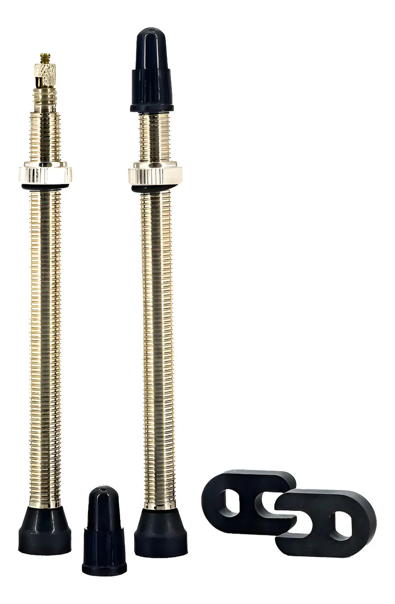 D_652878-MLU93653909844_102025-F.jpg Par De Valvulas Tkx Tubeless 60mm. Base Conica. Bici - Imagen 1