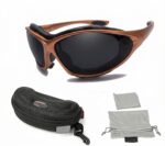 Lentes antiparras ahumados ocre para motociclistas