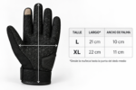 Guantes Moto Racing Biker Táctiles Con Protecciones Metálicas - Imagen 5